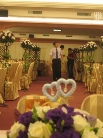 紫色系婚宴佈置